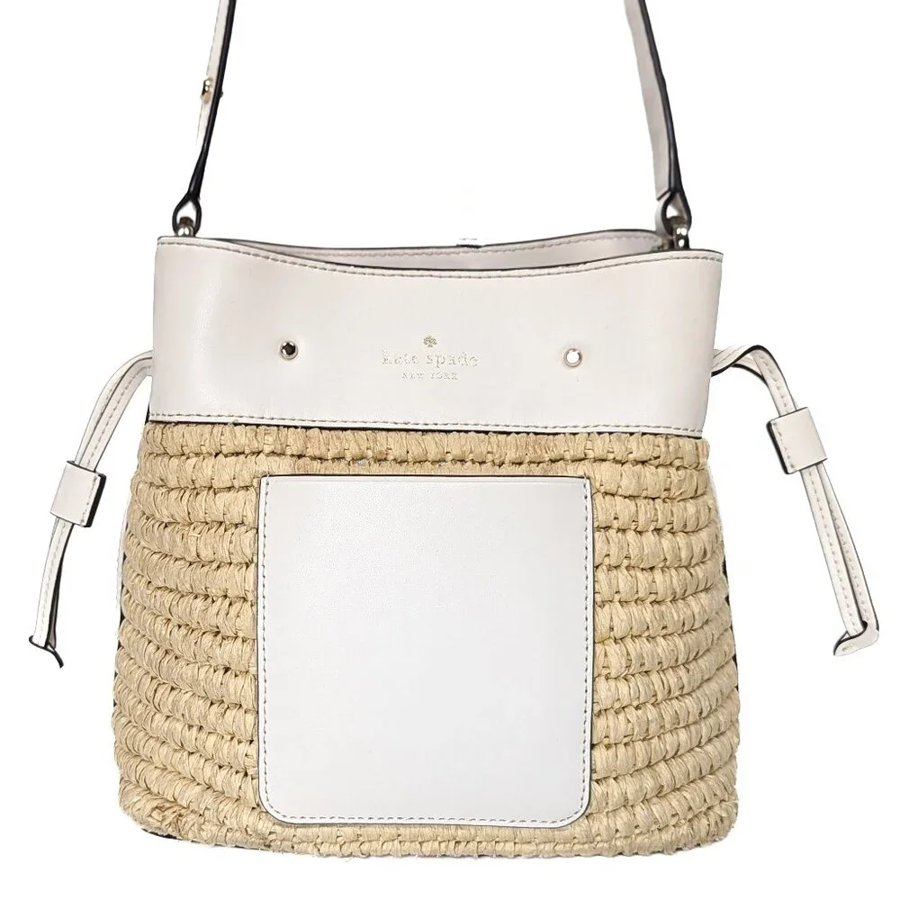 KATE SPADE Wicker Straw Bucket Bag - Picture 3 of 16